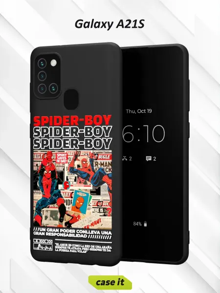 Case it Чехол на Samsung A21S с принтом Человек Паук