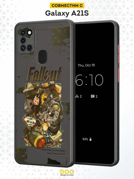 DesignOnCase Чехол Бампер на Samsung A21S с принтом Fallout