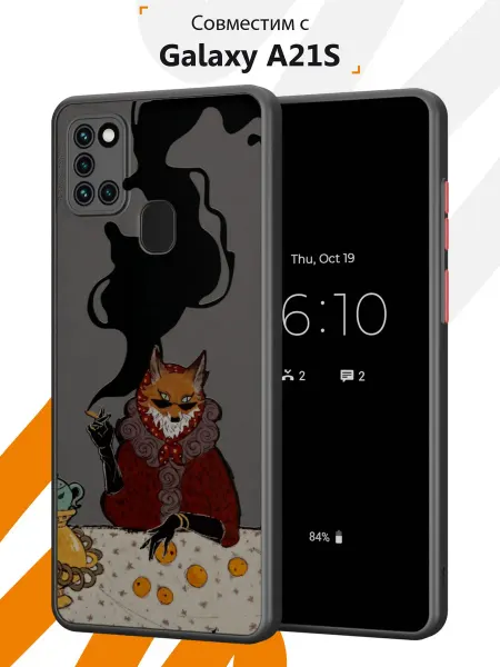Мобилиус Чехол на Samsung A21S с принтом Русский стиль