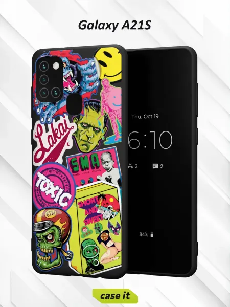 Case it Чехол на Samsung A21Sс принтом Toxic mix