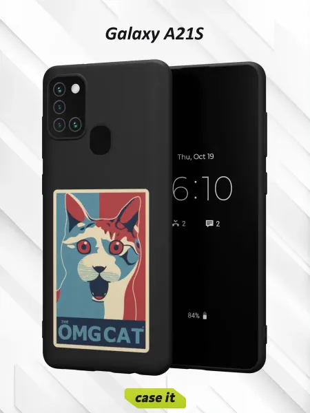Case it Чехол на Samsung A21Sс принтом OMG котик