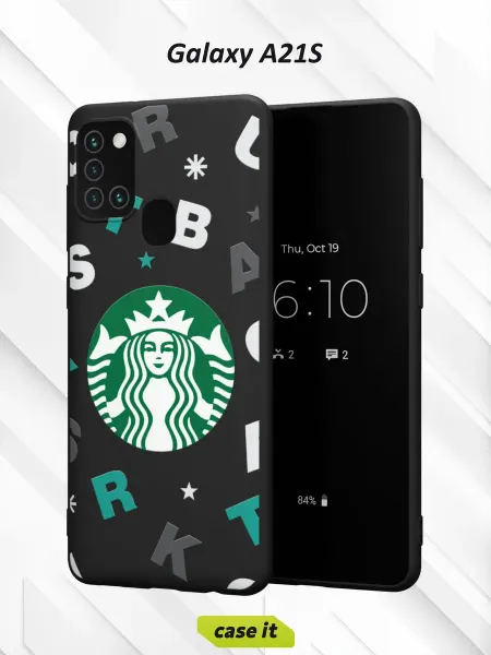 Case it Чехол на Samsung A21Sс принтом Starbucks