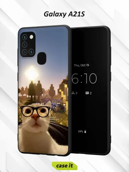 Case it Чехол на Samsung A21Sс принтом Умный кот