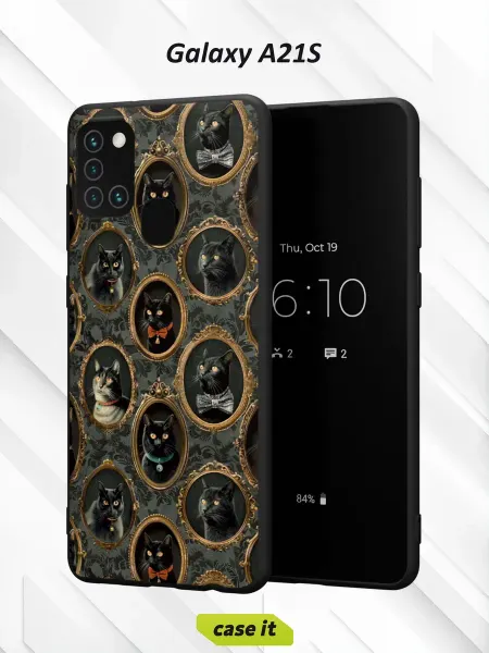 Case it Чехол на Samsung A21Sс принтом Портреты кошек