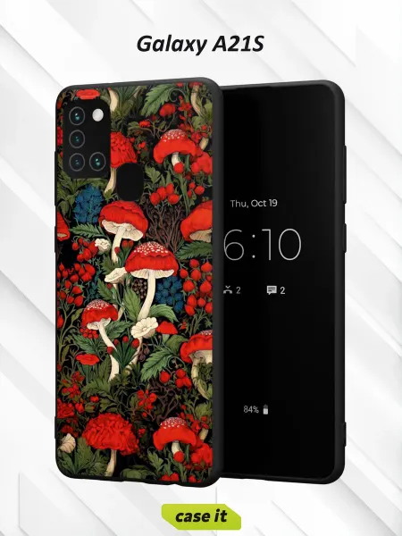 Case it Чехол на Samsung A21Sс принтом Мухоморы