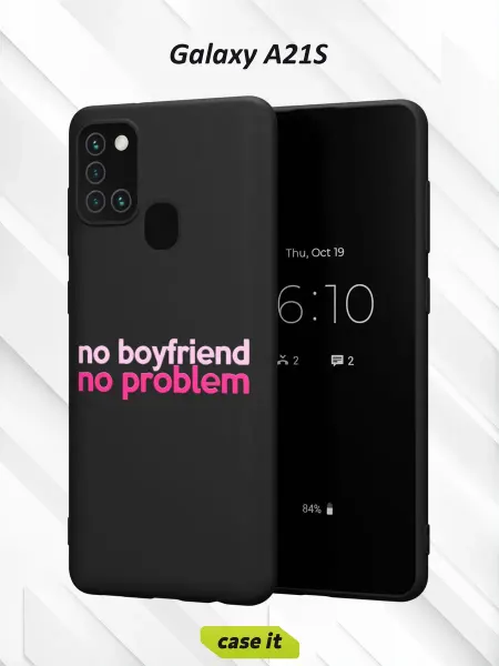 Case it Чехол на Samsung A21Sс принтом Надпись