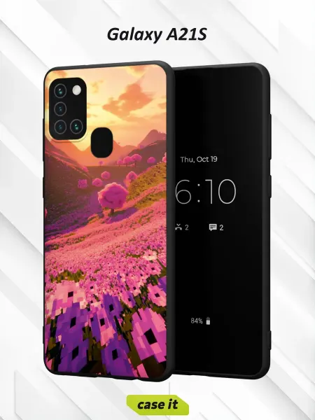 Case it Чехол на Samsung A21Sс принтом Пиксельные поля
