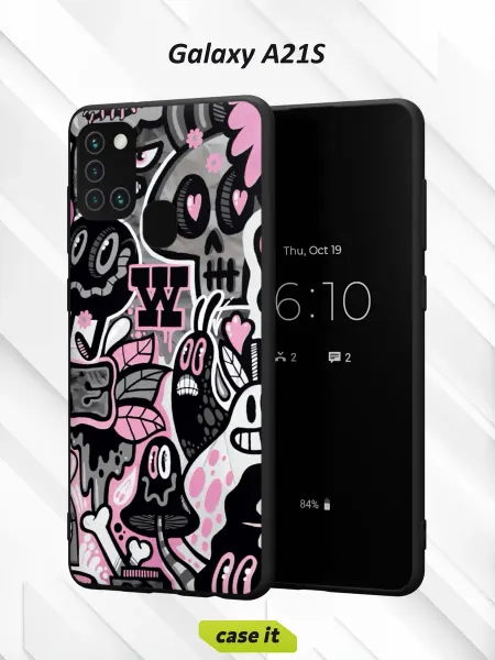 Case it Чехол на Samsung A21Sс принтом Рожицы