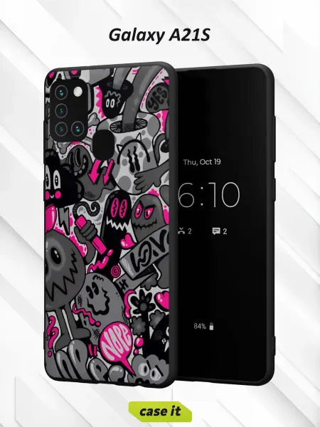 Case it Чехол на Samsung A21Sс принтом Эмо смайлы