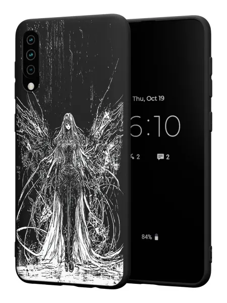 PBl store Чехол на Samsung A50 A30S A50S с принтом Котик Y2K angel
