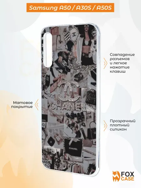 Fox Case Чехол на Samsung A50 A30S A50S с принтом Chanel
