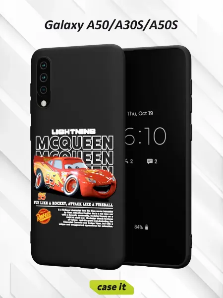 Case it Чехол на Samsung A50 A30S A50S с принтом Молния Маквин