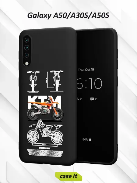Case it Чехол на Samsung A50 A30S A50S с принтом Мотоцикл