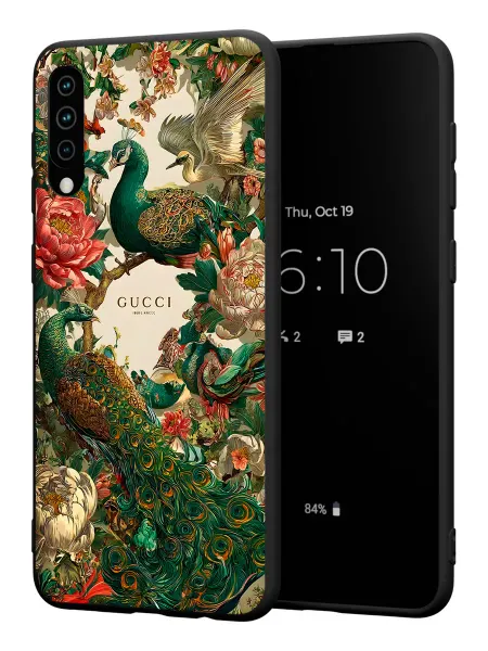 PBl store Чехол на Samsung A50 A30S A50S с принтом Павлин Gucci