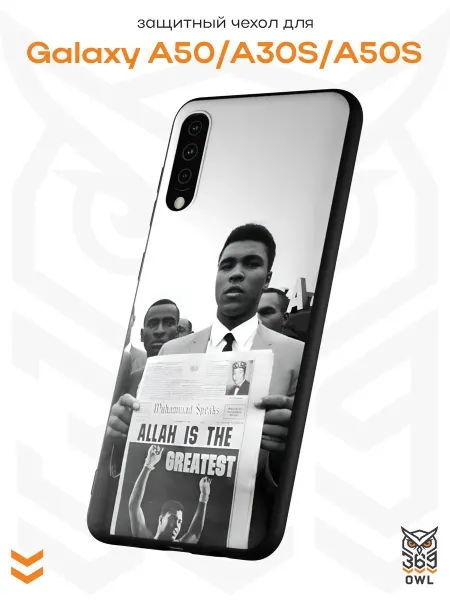 OWL369 Чехол на Samsung A50 A30S A50S с принтом Мухаммед Али