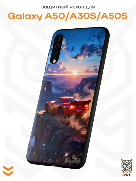 OWL369 Чехол на Samsung A50 A30S A50S с принтом Молния Маккуин
