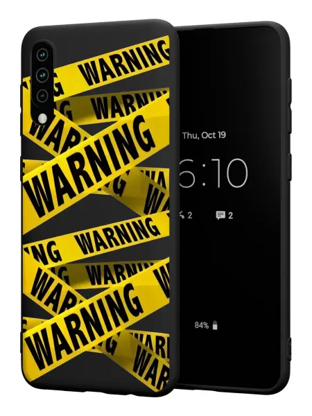 PBl store Чехол на Samsung A50 A30S A50S с принтом WARNING