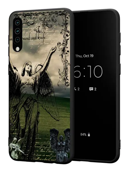 PBl store Чехол на Samsung A50 A30S A50S с принтом Ангел с цветами