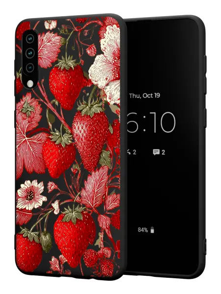 PBl store Чехол на Samsung A50 A30S A50S с принтом Клубника