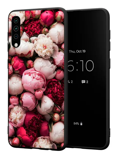 PBl store Чехол на Samsung A50 A30S A50S с принтом Пионы