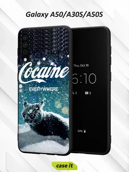 Case it Чехол на Samsung A50 A30S A50Sс принтом Снежный кот