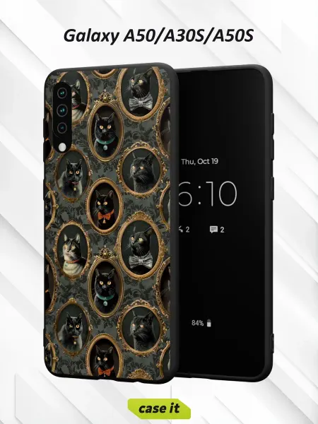Case it Чехол на Samsung A50 A30S A50Sс принтом Портреты кошек