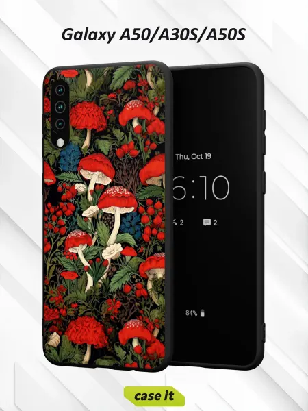 Case it Чехол на Samsung A50 A30S A50Sс принтом Мухоморы