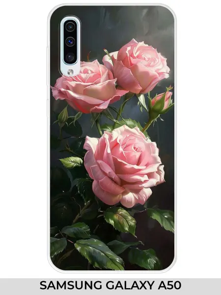 Samsung Чехол на A50 розами
