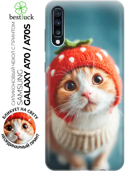 Samsung Чехол на Galaxy A70, A70s с котиком
