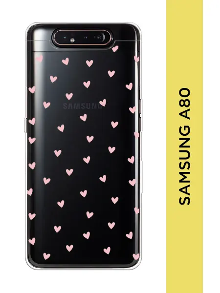 Almoa Чехол на Samsung A80 с сердечками