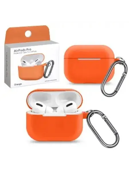 Яркий кожаный чехол для AirPods Pro с карабином