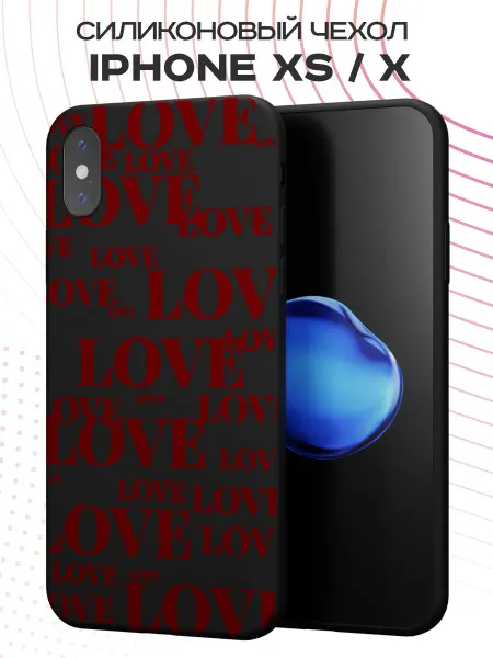 FACTORIA Чехол на Apple iPhone X и XS с принтом Надпись LOVE