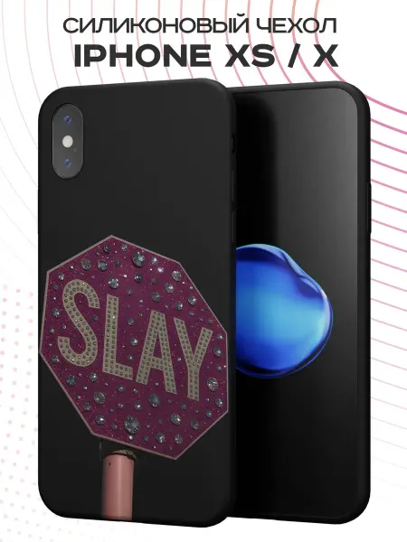 FACTORIA Чехол на Apple iPhone X и XS с принтом Знак SLAY