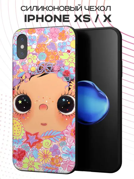FACTORIA Чехол на Apple iPhone X и XS с принтом Девочка Анииме