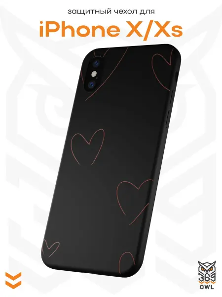 OWL369 Чехол на Apple iPhone X и XS с принтом Цветы