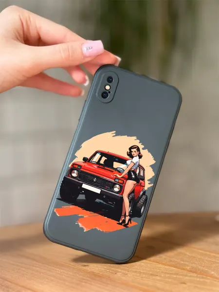 PBl store Чехол на Apple iPhone X и XS с принтом Лада Нива