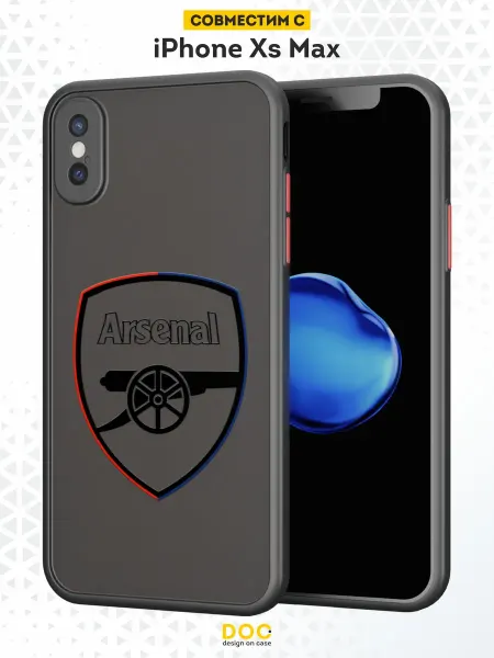 DesignOnCase Чехол Бампер на iPhone XS Max с принтом FC Arsenal