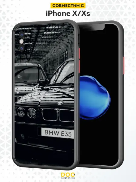 DesignOnCase Чехол Бампер на iPhone X XS с принтом BMW E35