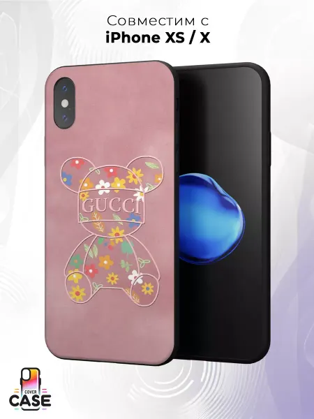 Cover Case Чехол на iPhone X и XS с принтом Gucci