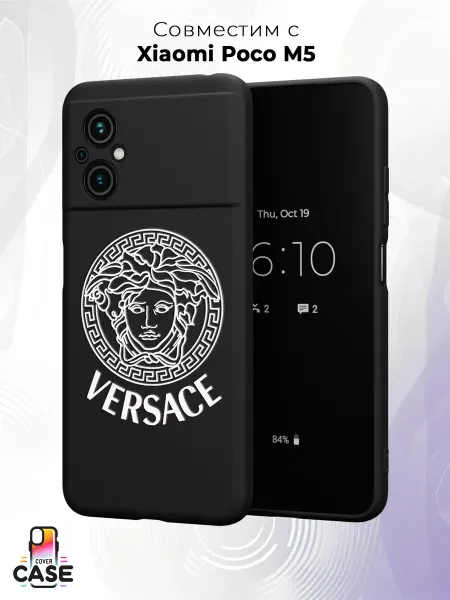 Cover Case Чехол на Xiaomi Poco M5 с принтом Versace