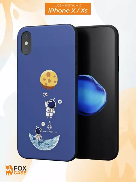 Fox Case Чехол на iPhone X и XS с принтом Космос