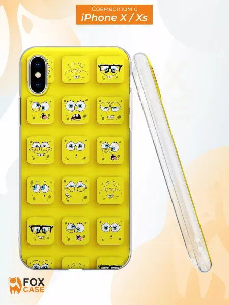 Fox Case Чехол на iPhone X и XS с милым принтом