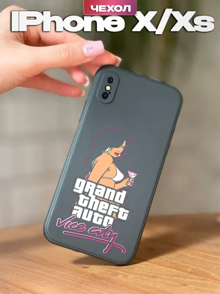PBl store Чехол на iPhone X и XS с принтом GTA vice city
