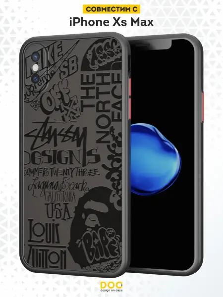 DesignOnCase Чехол Бампер на iPhone XS Max с принтом Бренд