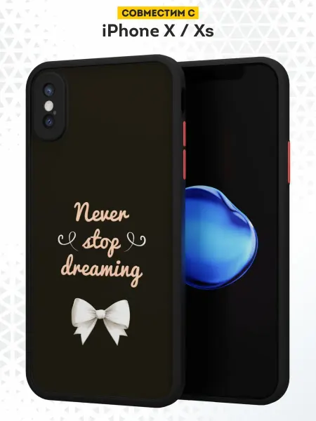DesignOnCase Чехол бампер на iPhone X XS с принтом Бантик