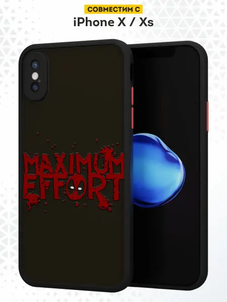 DesignOnCase Чехол бампер на iPhone X XS с принтом Дедпул