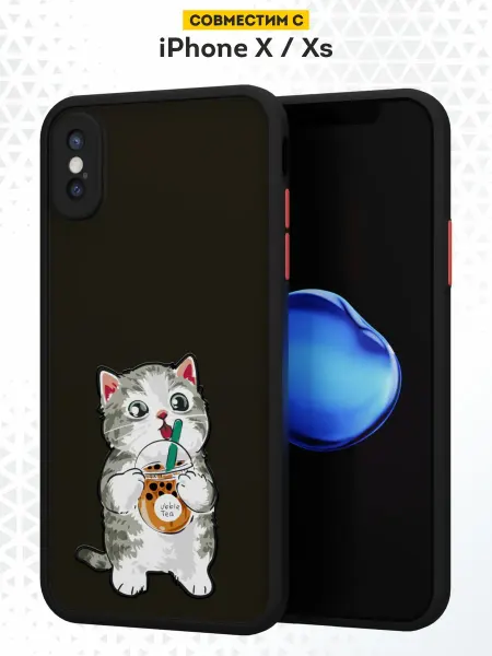 DesignOnCase Чехол бампер на iPhone X XS с принтом Кот