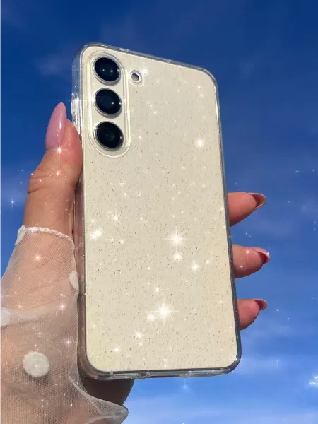 ZENTAUR Чехол на Samsung Galaxy S24 S25 прозрачный с блестками
