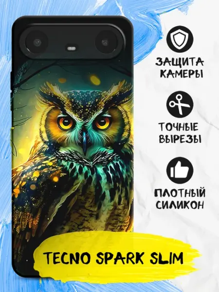 Joker Mobile Чехол для Tecno Spark Slim черный с картинкой