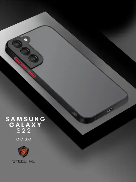 SteelPro Чехол на Samsung S22 матовый с защитой камеры